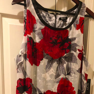 SLNY Fashions Plus Size Floral-Print Shift Dress